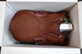 An as new Devoucoux Chiberta Lab Saddle in Havana along with cover, bridle, stirrup leathers,