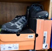 Two pairs of as new Merrell footwear; Moab 2 Vent (UK 12) and Accentor Sport GTX (UK 7.5).