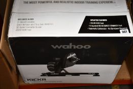 A Wahoo KICKR Smart Bike Trainer V5.