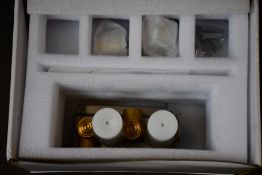 A JTP VOS Thermostatic Concealed 2 Handle 1 Outlet Shower Valve in brushed brass.