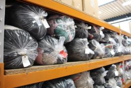 Twelve bags of pre-owned clothing and related items.