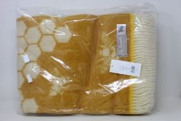 Two as new WoolOvers reversible Honey Bee design blanket/throws.