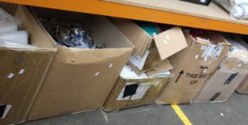 A quantity of miscellaneous items to include lanyards, armbands, soldering wires, baby changing