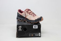 A pair of women's as new On Running Cloudventure waterproof trainers (UK 5.5).