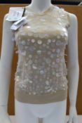 An as new Paco Rabanne sequin embellished top (S).