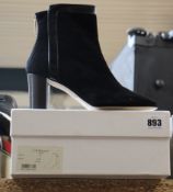 A pair of as new L.K.Bennett Abbey ankle boots in black suede (EU 37).