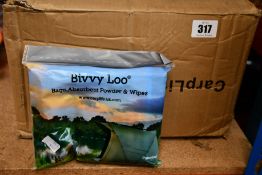 Twenty four Carplife Bivvy Loo Refill Packs.
