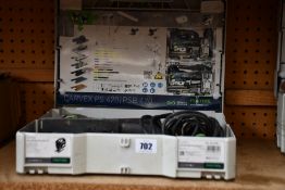 A pre-owned Festool Carvex PSB 420 EBQ-Plus Jigsaw.