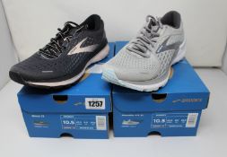 Two pairs of women's as new Brooks trainers; Adrenaline GTS 21 and Ghost 13 (Both UK 8.5).