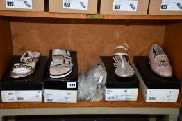 Five pairs of assorted as new Miss KG Kurt Geiger footwear.