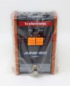 A boxed as new TC Electronic JUNE-60 Chorus Pedal (Damaged box).