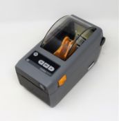 A pre-owned Zebra ZD410 USB Ethernet Thermal Label Printer (Power supply included).