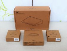 A boxed as new Logitech Tap Meeting Room Touch Controller with CAT5e Kit (P/N: 939-001950), two