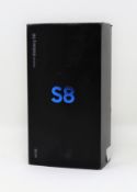 A pre-owned Samsung Galaxy S8 (SM-G950F) 64GB in Midnight Black (Google account clear. Checkmend