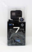 A boxed as new GoPro Hero 7 Black 4K Action Camera (Packaging sealed).