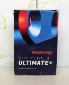 A boxed as new Heusinkveld Sim Pedals Ultimate+ 3 Pedal Set (HE-SPU3SC) (Box opened, box damaged).