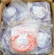 COLLECTION ONLY: A box of assorted as new fibre patch cables.
