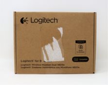 A boxed as new Logitech H820e Wireless Stereo Headset (P/N: 981-000517) (Box sealed, some damage