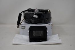 A boxed as new Capital Vision CCV087-02 120 Degree DC12V PAL Vehicle Camera and 20M Cable (Damaged