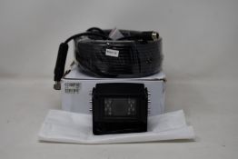 A boxed as new Capital Vision CCV087-02 120 Degree DC12V PAL Vehicle Camera and 20M Cable (Damaged