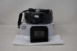 A boxed as new Capital Vision CCV087-02 120 Degree DC12V PAL Vehicle Camera and 20M Cable (Damaged