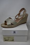 A pair of as new L.K. Bennett Santana gold lurex rope wedges (EU 37 - RRP £229).