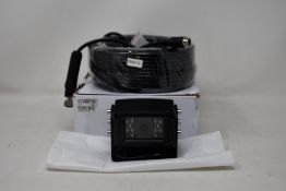 A boxed as new Capital Vision CCV087-02 120 Degree DC12V PAL Vehicle Camera and 20M Cable (Damaged