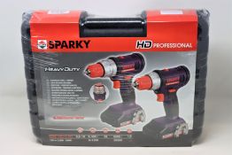 An as new Sparky HD Professional Heavy Duty Cordless Drill Driver.