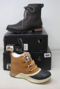 Two pairs of women's as new Sorel footwear; Out N About III Classic waterproof (UK 4) and Emelie