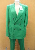 An as new Givenchy suit jacket and trousers in green (EU 50 - RRP £1235).