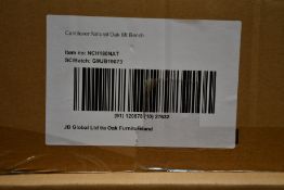 An as new Cantilever oak bench.