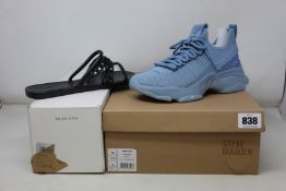 A pair of as new Reiss Magda jelly strappy flats (EU 39) and a pair of Steve Madden Maxilla-R