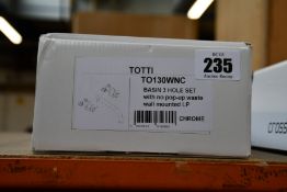 A Crosswater Totti Basin 3 hole set tap TO130WNC.