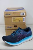 Two pairs of women's as new Asics EvoRide 2 trainers (UK 7.5, 8).
