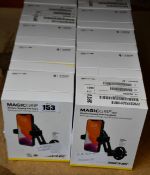 Twelve boxed Scosche Magic grip phone holders.