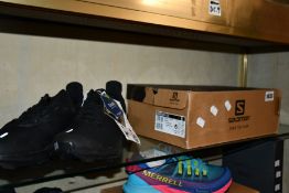 Two pairs of men's as new Salomon Supercross 3 GTX (UK 9.5, 10.5 - One pair unboxed).