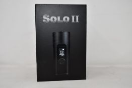 A boxed as new Arizer Solo II Vaporizer in Carbon Black (NOTE: UK power adapter required) (NOTE: