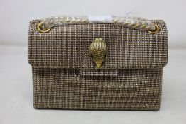 An as new Kurt Geiger fabric Mini Kensington evening bag.