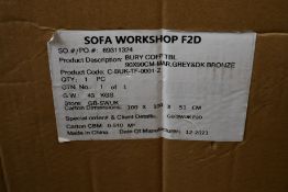 Sofa Workshop Bury coffee table in marble jet black and dark bronze RRP £550.00