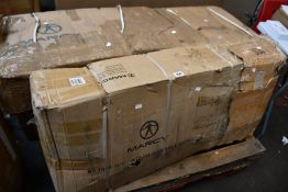 Three large sports equipment to include a barbell bench and a exercise bike (NOTE: These items has