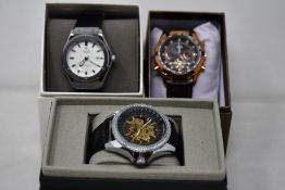 Three men's as new Vault automatic watches.