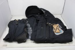 Three items of women's as new Revolution Race clothing; Pusher outdoor jeans, GPX pants and Hiball