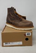A pair of as new Red Wing Shoes Classic Moc boots (UK 8).