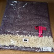 An as new Southampton Home herringbone lavender throw (T0570/A18).