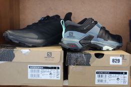 A pair of women's as new Salomon X Ultra 4 GTX (UK 4) and a pair of men's Salomon Supercross (UK