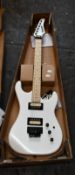 A Kramer Pacer Classic electric guitar in Pearl White.