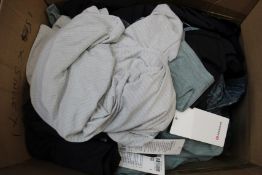 A quantity of assorted as new LuluLemon fitness wear (Approximately 25 items - Please not items have