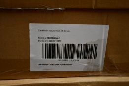 An as new Cantilever oak bench.