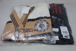 An as new Sandro cardigan (Size 0) and a Sandro polo shirt (L).