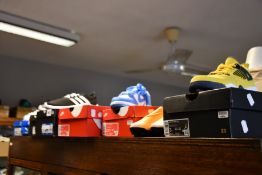 Eight pairs of infants/children's/youths Adidas and Nike footwear.